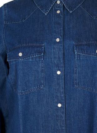 Zizzifashion Denim dress with buttons, Medium Blue Denim, Packshot image number 2