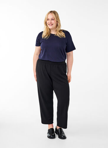 Zizzifashion FLASH - Straight fit trousers, Black, Model image number 0