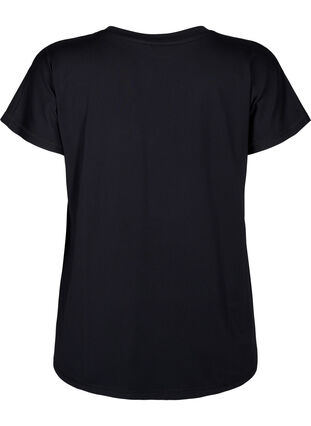 Zizzifashion Loose training t-shirt with v-neck, Black, Packshot image number 1