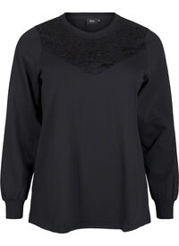 Sweatshirt with lace details