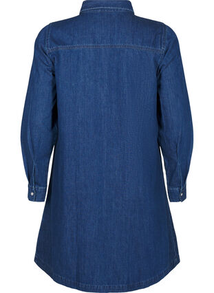 Zizzifashion Denim dress with buttons, Medium Blue Denim, Packshot image number 1