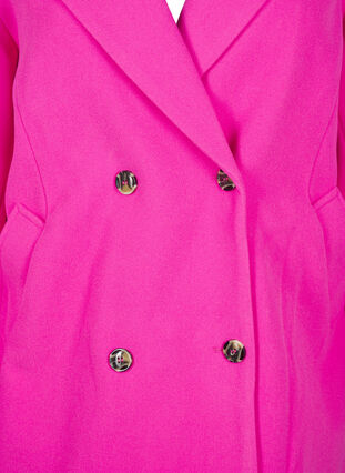 Zizzifashion Coat with double-breasted button closure, Raspberry Rose, Packshot image number 2