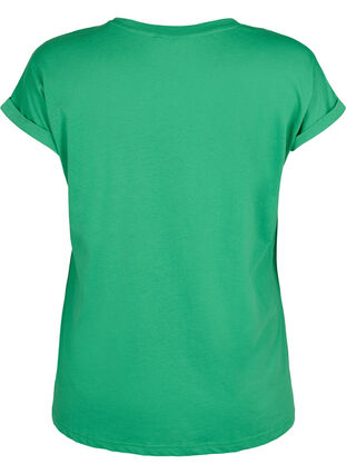 Zizzifashion Short sleeve cotton blend T-shirt, Kelly Green, Packshot image number 1