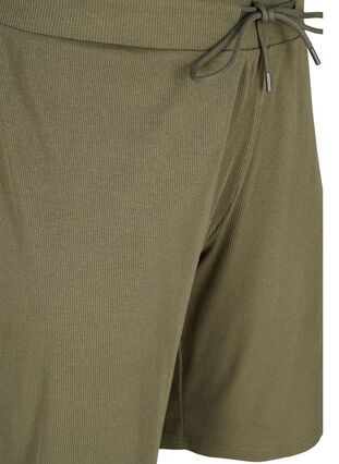 Zizzifashion Loose shorts with ribbed texture, Ivy Green, Packshot image number 2