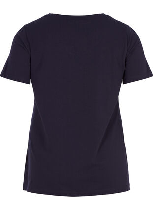 Zizzifashion Solid-coloured basic cotton T-shirt, Night Sky, Packshot image number 1