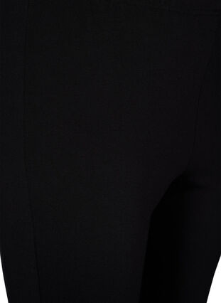 Zizzifashion Viscose leggings with front slits, Black, Packshot image number 2