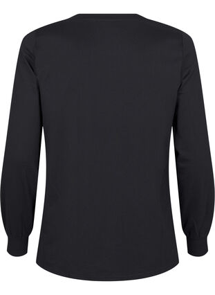 Zizzifashion Sweatshirt with lace details, Black, Packshot image number 1