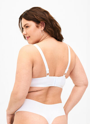 Zizzifashion Moulded bra with mesh, Bright White, Model image number 1