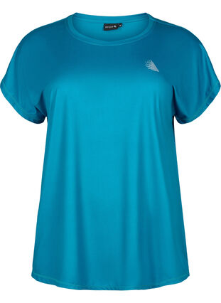 Zizzifashion Short-sleeved workout t-shirt, Deep Lagoon, Packshot image number 0