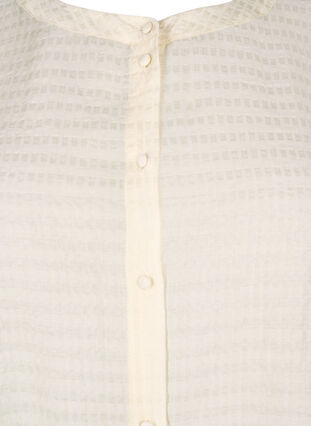 Zizzifashion Lyocell shirt blouse with texture, Antique White, Packshot image number 2