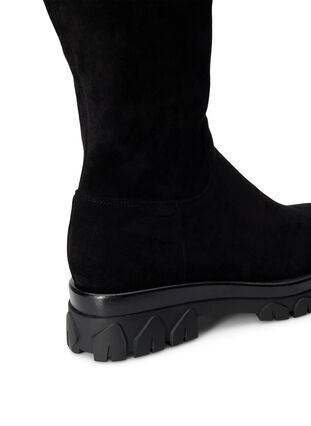 Zizzifashion Wide-fit - Boot in faux suede, Black, Packshot image number 2