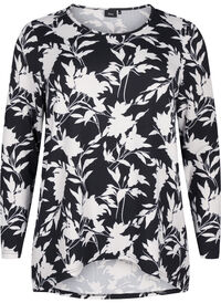 Floral blouse with long sleeves