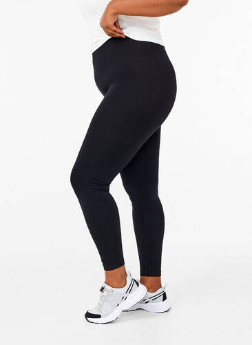 Zizzifashion Seamless basic leggings, Black, Model image number 0