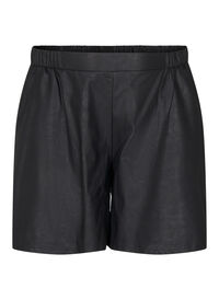 Loose faux leather shorts