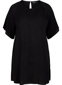 Viscose dress with short sleeves