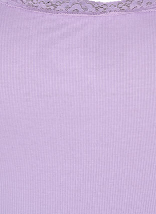 Zizzifashion Top with lace trim, Lavender, Packshot image number 2