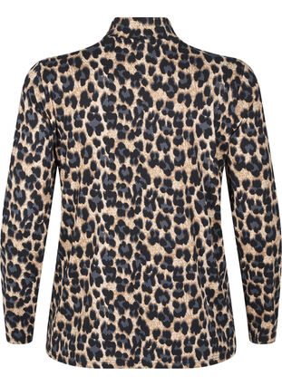 Zizzifashion FLASH - Long sleeve blouse with turtleneck, Leopard Print , Packshot image number 1