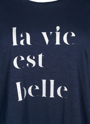 Zizzifashion Cotton t-shirt with text print, Night Sky W. La, Packshot image number 2