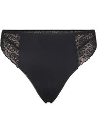 Microfibre G-string with lace