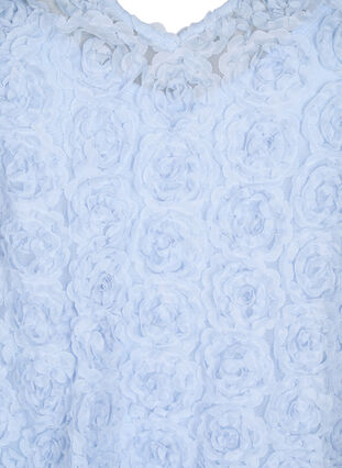 Zizzifashion Party dress with 3D flowers, Cashmere Blue, Packshot image number 2