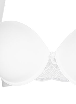 Zizzifashion Moulded bra with mesh, Bright White, Packshot image number 2