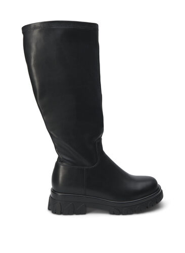 Zizzifashion Wide-fit - Boot with long shaft, Black, Packshot image number 0